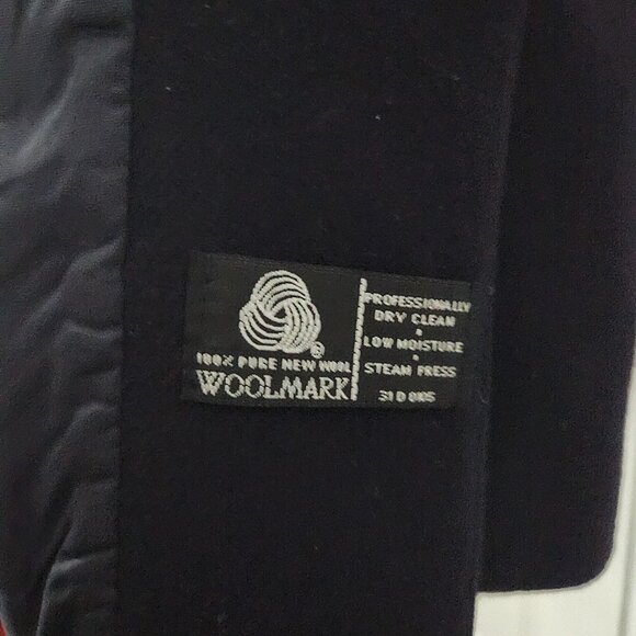 Vintage Savannah Ladies 12 Single Gold Button 100% Wool Navy Blue Blazer Jacket - Picture 7 of 13